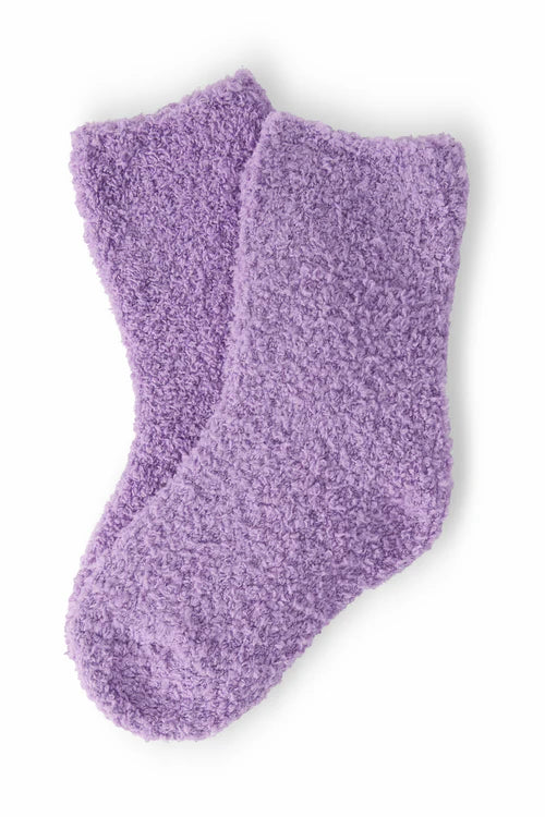 Purple fuzzy socks