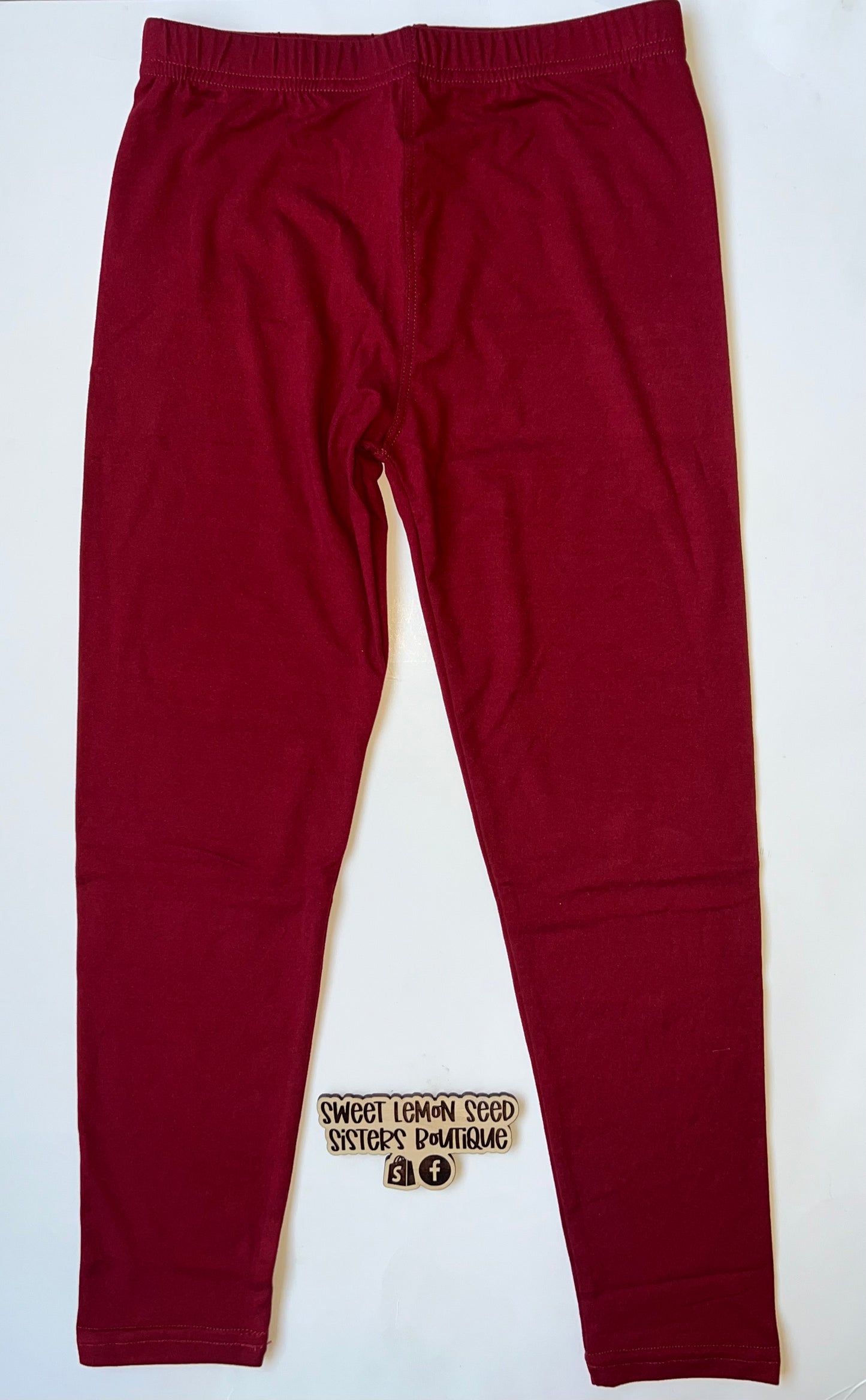 Burgundy leggings - size 8/10