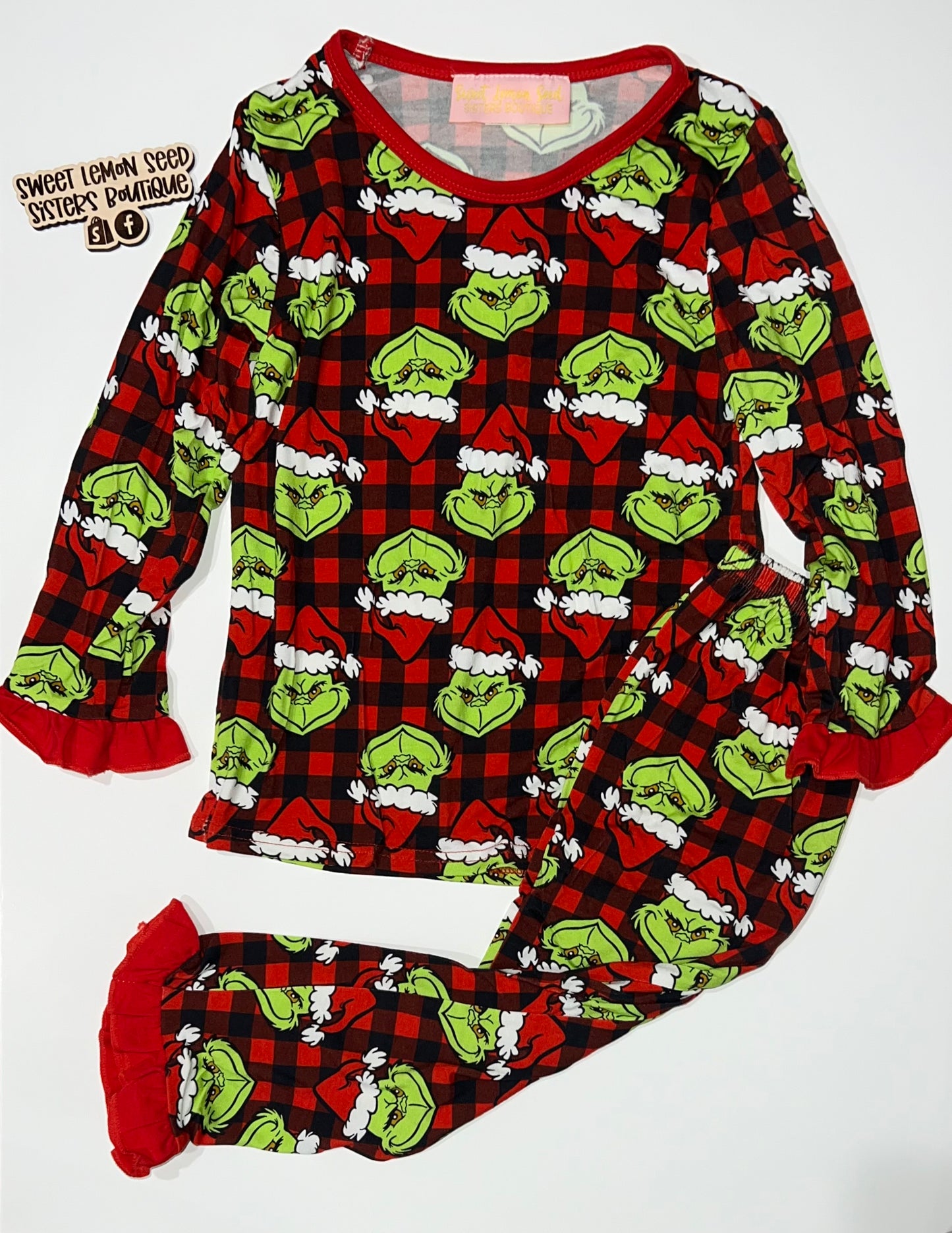 Plaid grinch pjs (different variations)