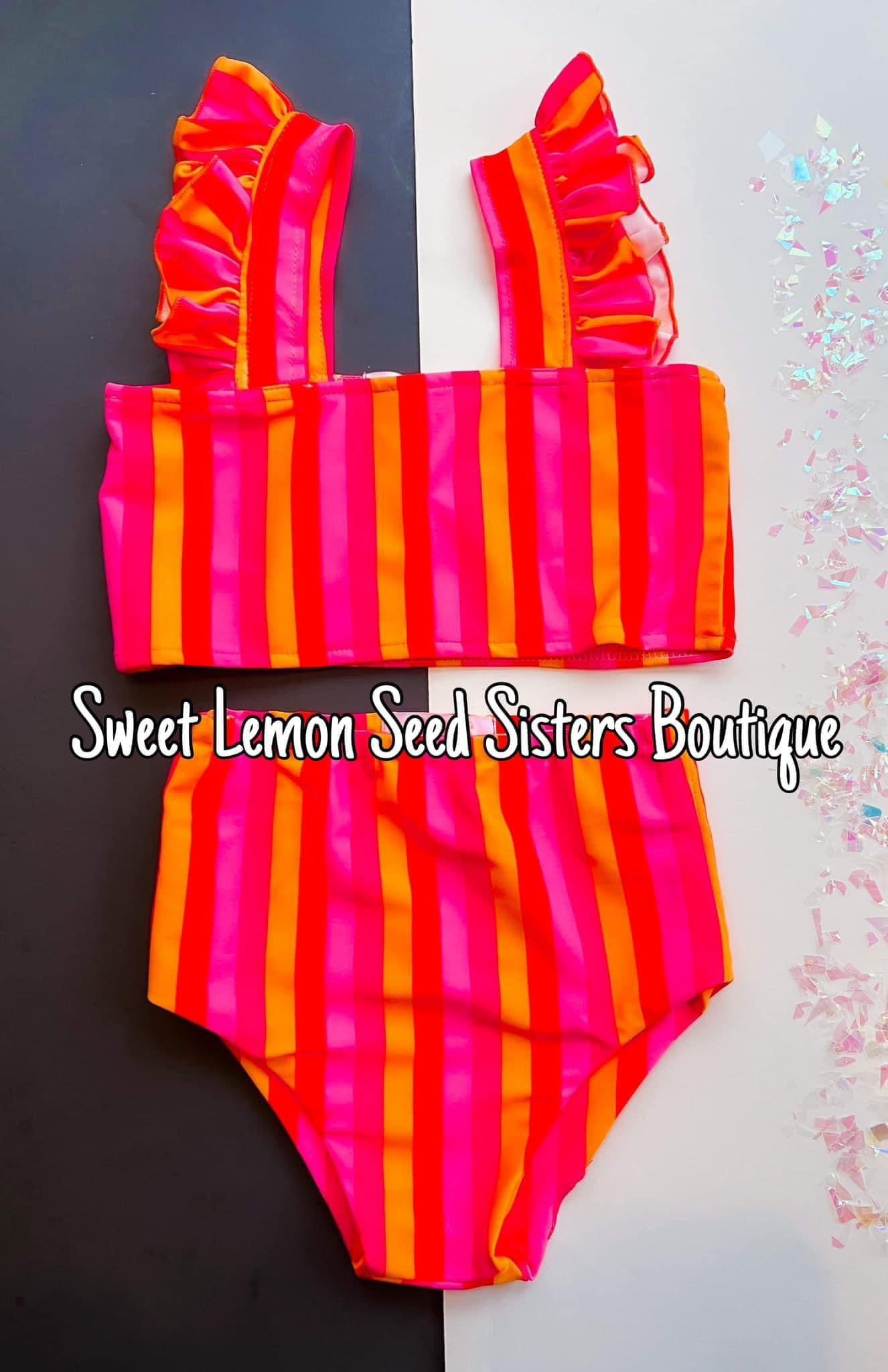 Striped swimsuit