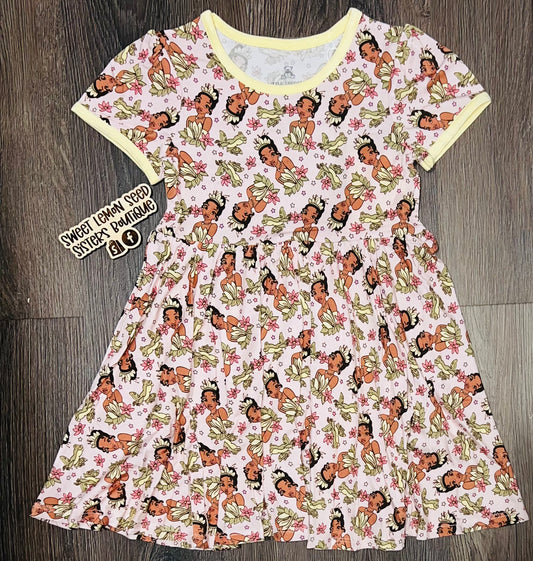 Princess & frog bamboo dress - 3t only