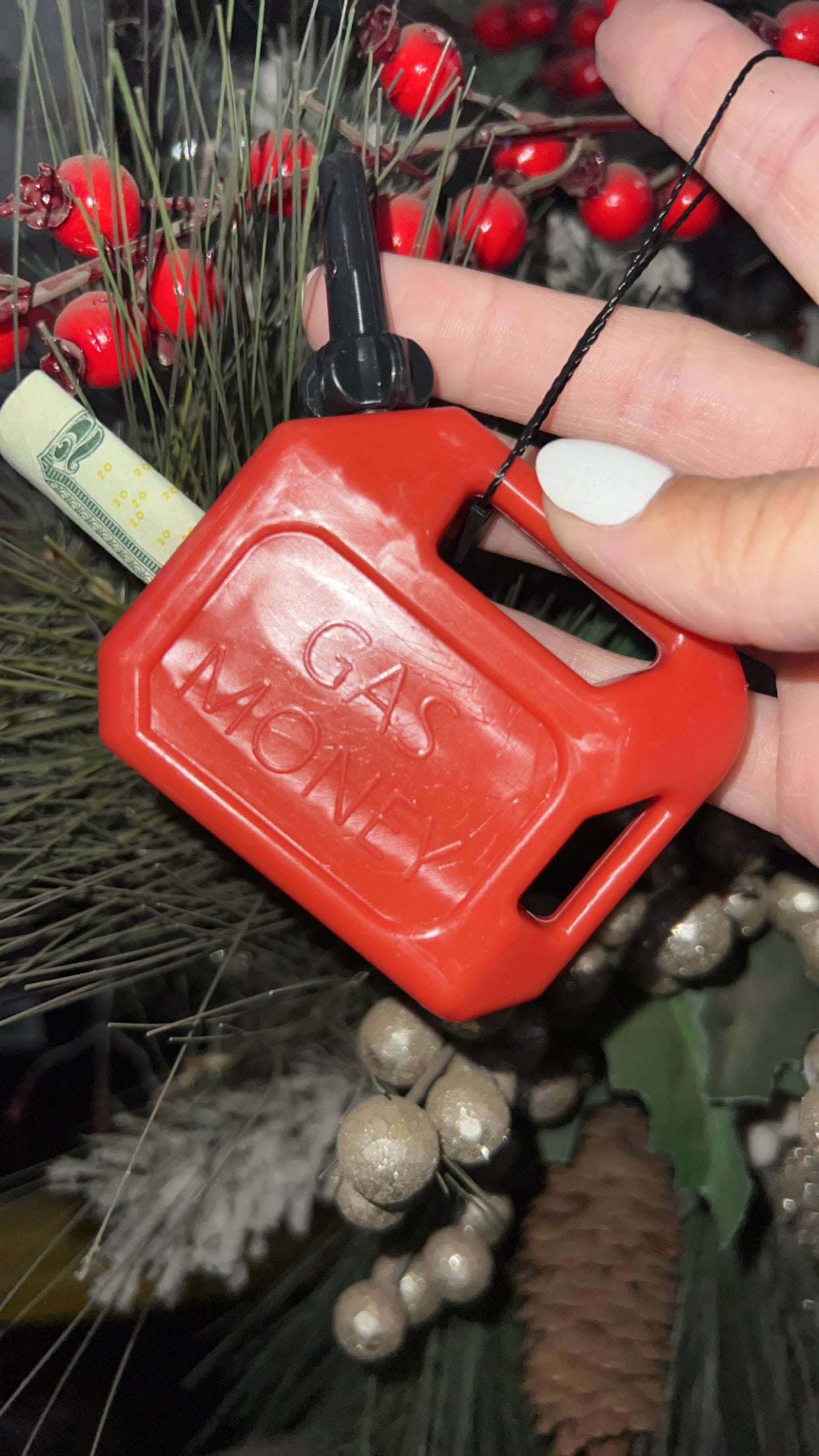 Gas money ornament