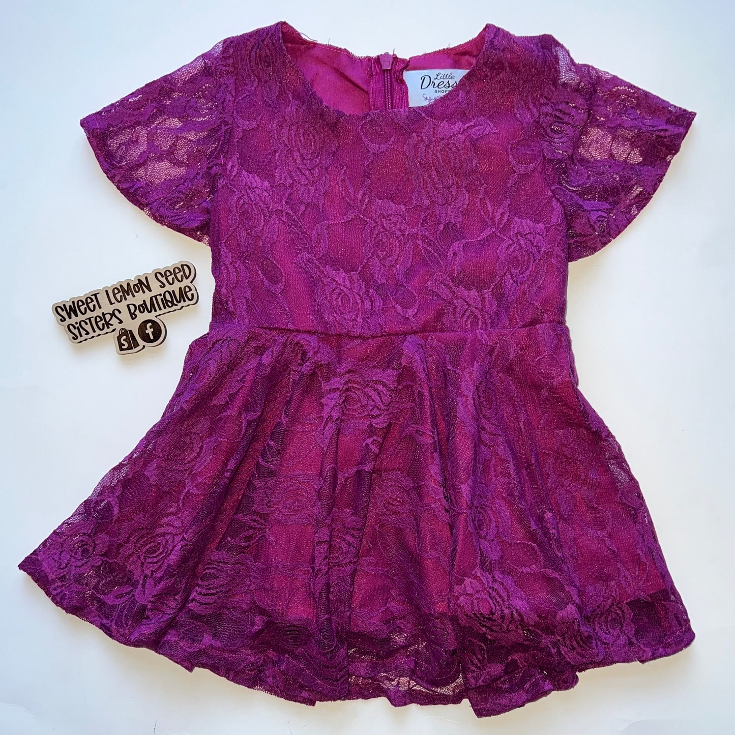 Purple lace dress