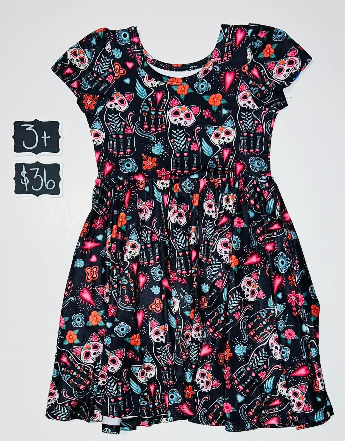 Kitty skull dress - 3t