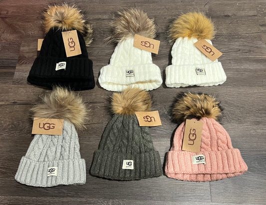 Removable pom hats