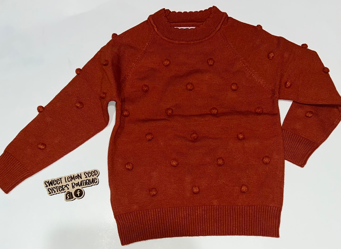 Rust polka dot sweater - 5/6