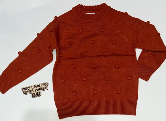 Rust polka dot sweater - 5/6