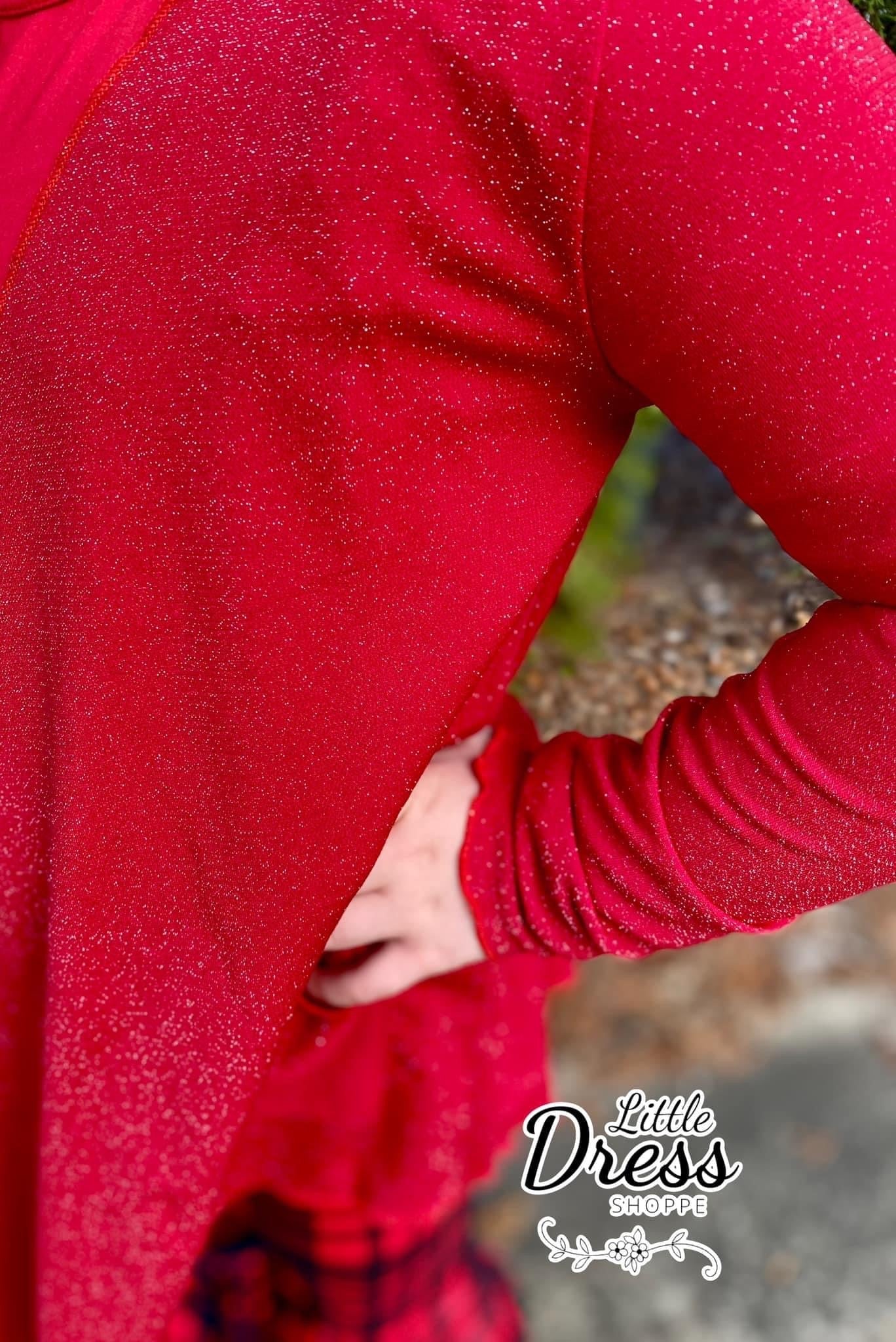 Sparkly red cardigan