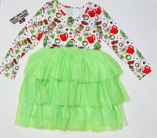 Grinch tulle dress size 7