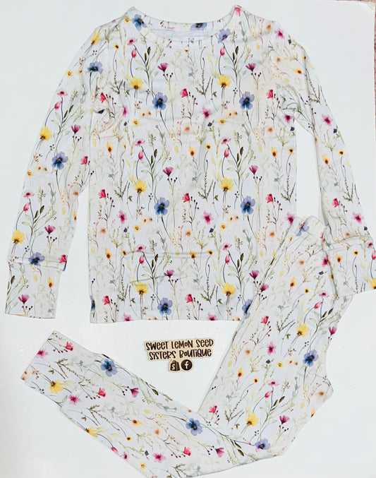 Bamboo floral pjs - 10/12