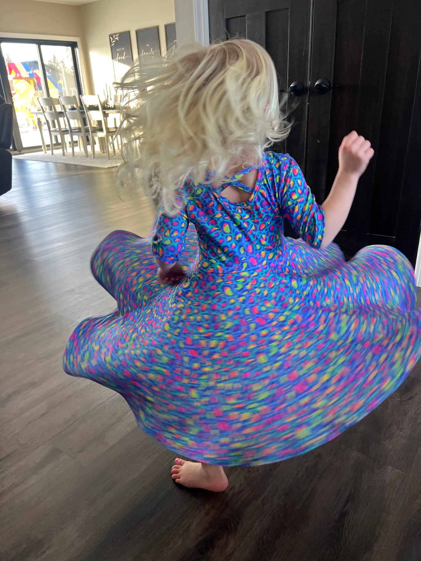 Rainbow leopard dress