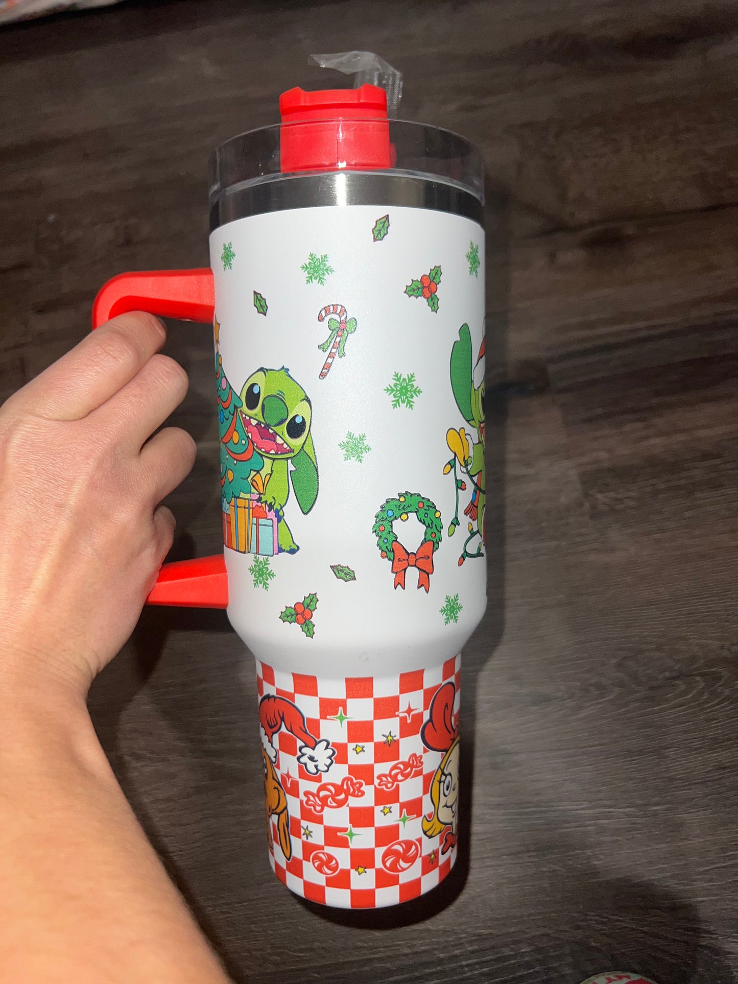 Stitch / grinch cup