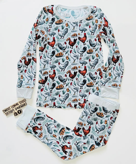 Chicken pjs (zippy & 2pc set)