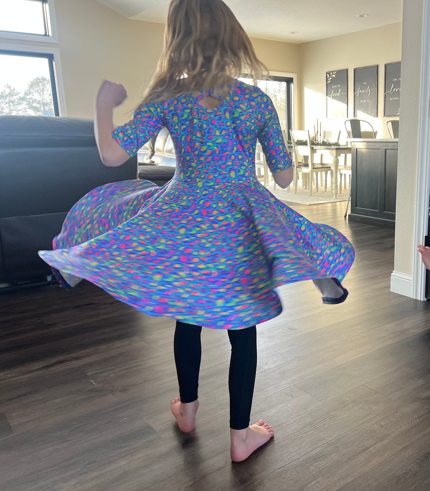 Rainbow leopard dress