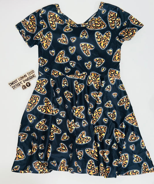 Leopard heart dress