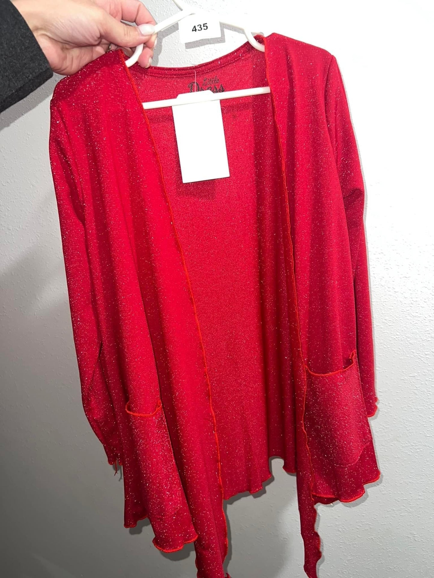 Sparkly red cardigan