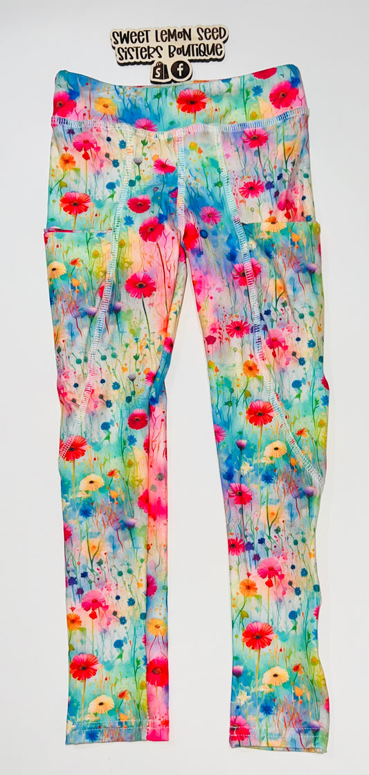 Flower pocket leggings