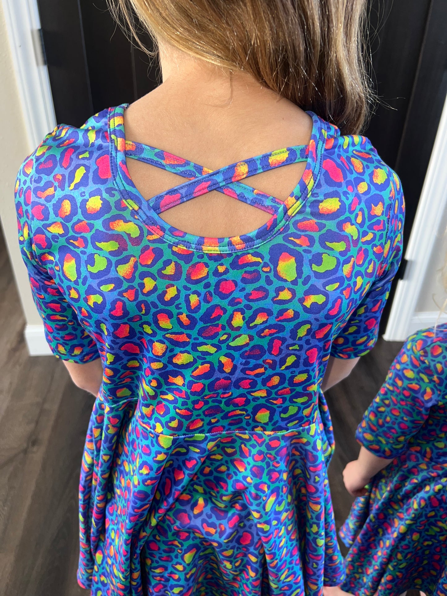 Rainbow leopard dress