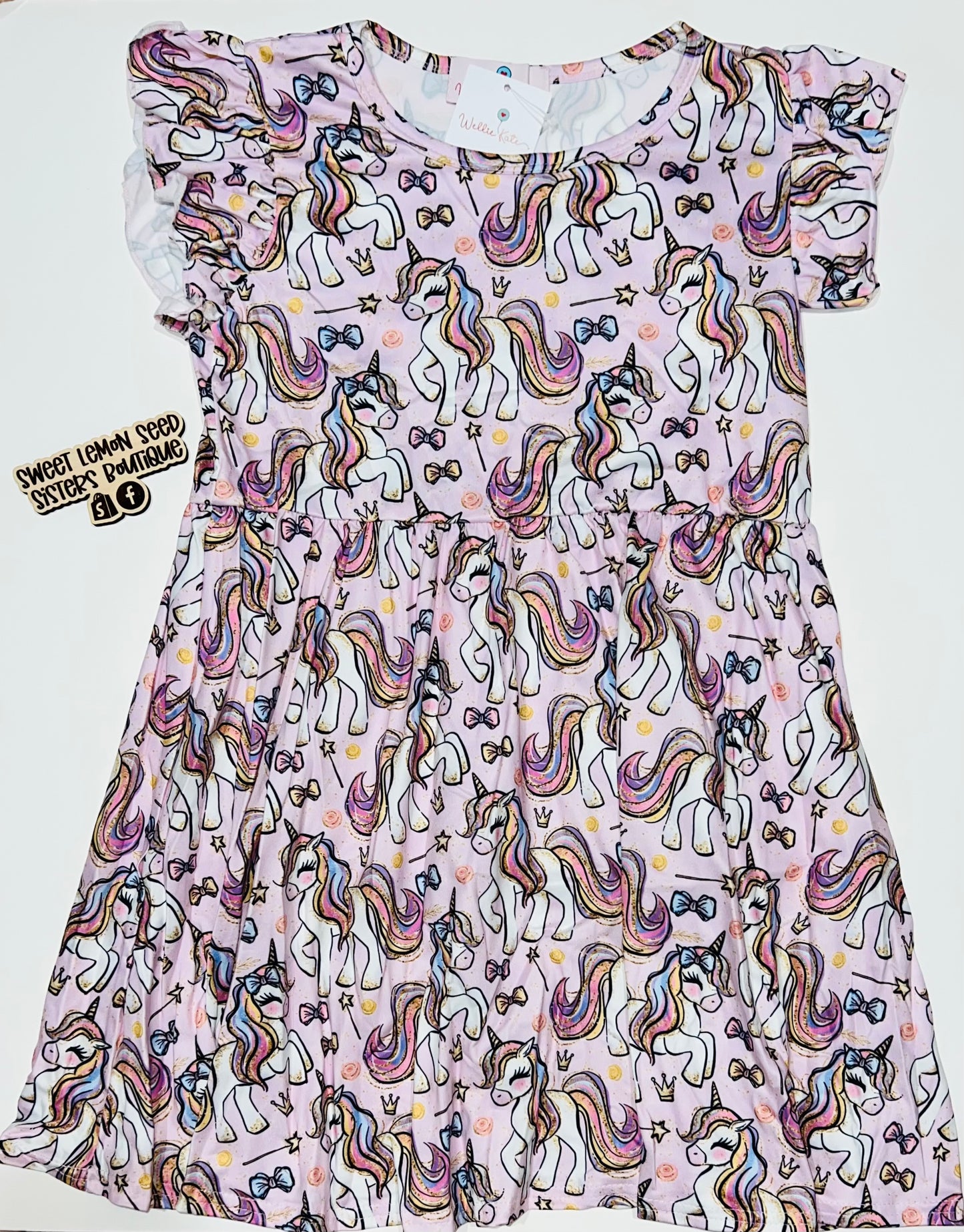 Unicorn dress - 8/9